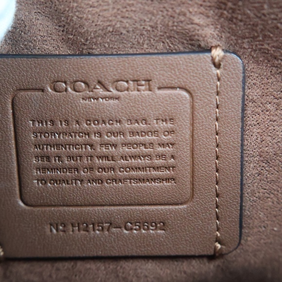Coach Kleo Signature Khaki canvas Crossbody with Suede and Pebble Leather C5692 - Picture 9 of 16